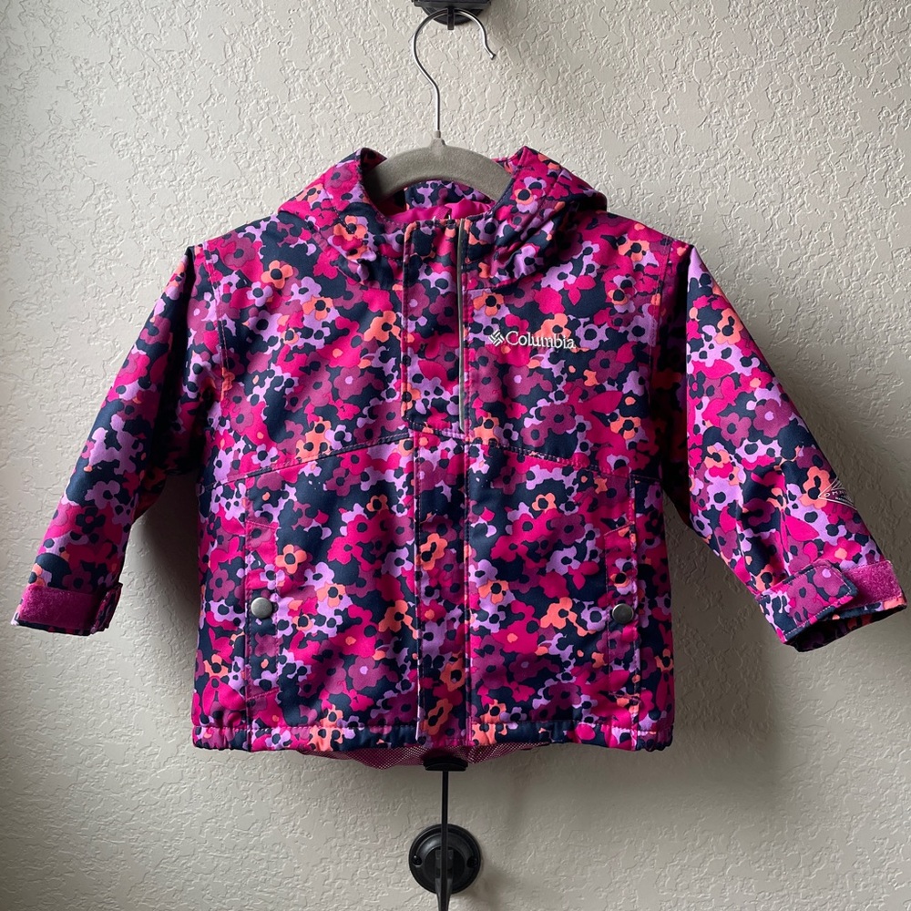 Columbia Kids Floral Pink and Purple Puffer Jacket